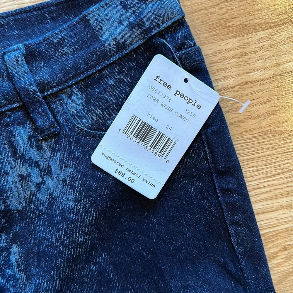 Free People dark wash combo jeans